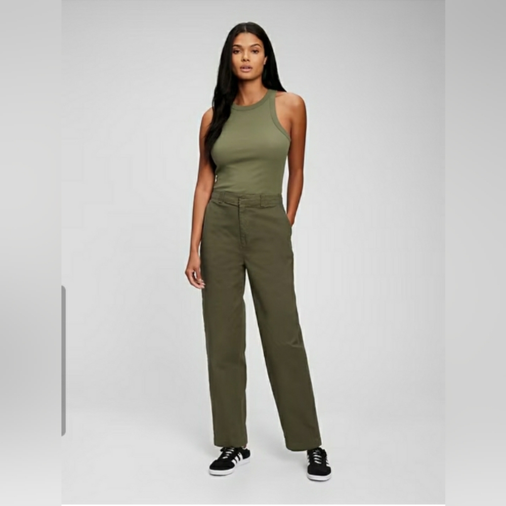 Gap Everyday Straight Khaki Army Green